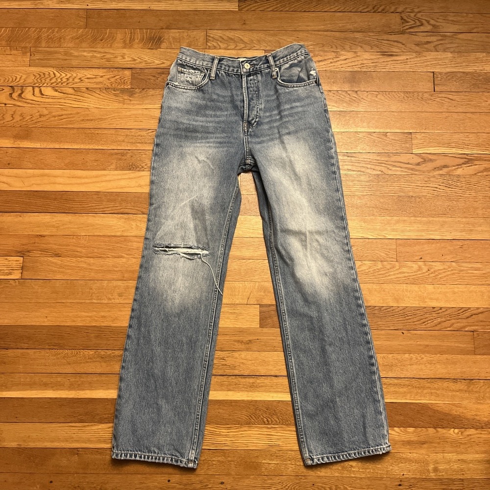 Free People We The Free Button Fly Jeans Womens  Straight Leg - Size 27